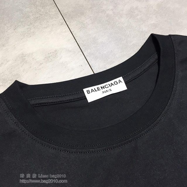 Balenciaga短袖衣 19春夏新款 巴黎世家黑色T恤  tzy1628